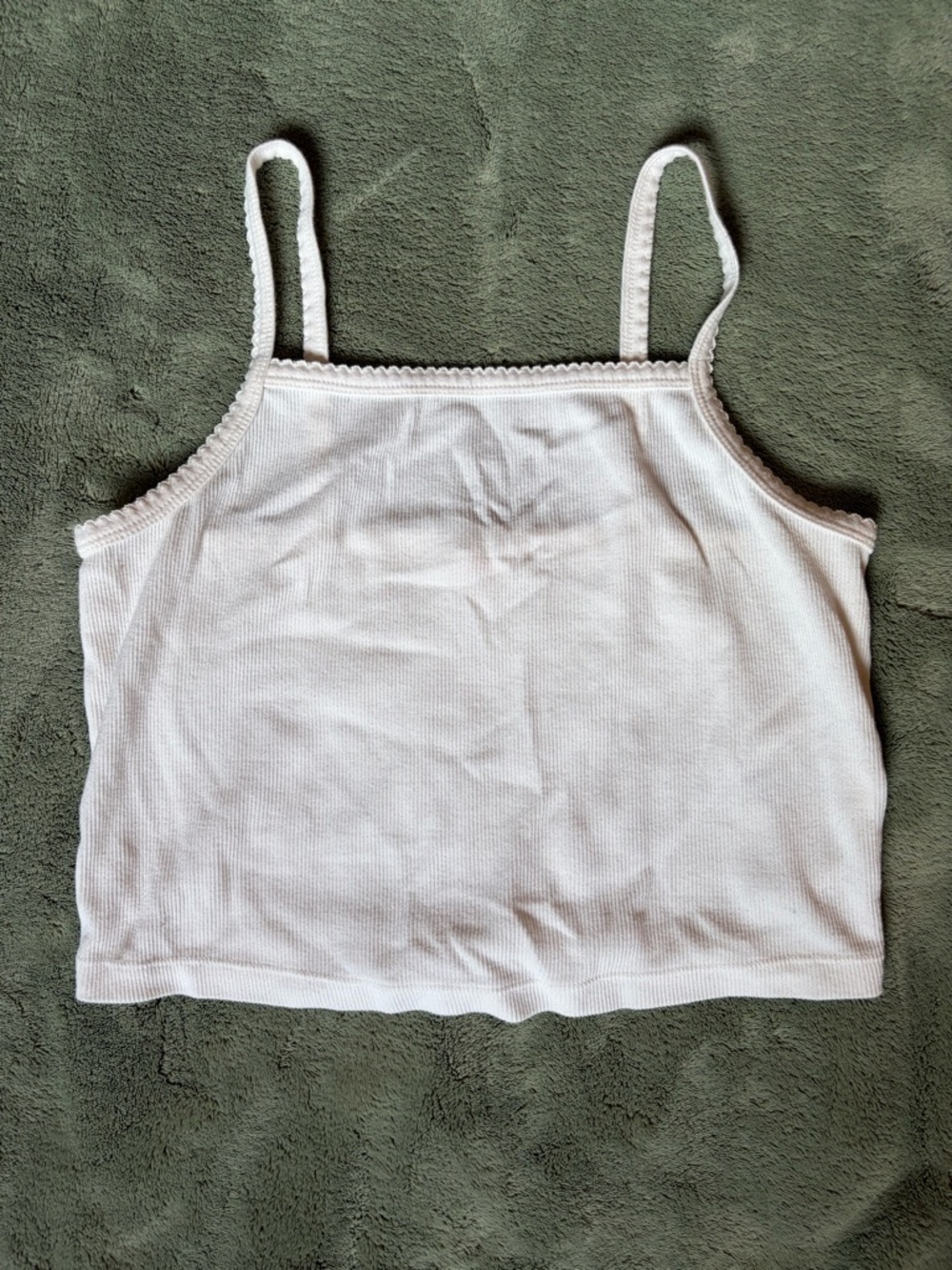 Colsie White Ribbed Cami Tank Top